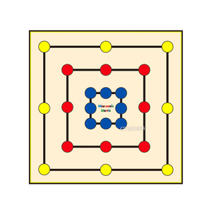 Nuovo arrivo 2 In 1 nove uomini Morris scacchi giocattolo educativo di scacchi giochi da tavolo per bambini - Product Image 4