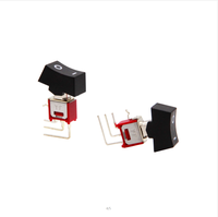 Interrupteur à bascule subminiature ON-ON 1,5A 250VAC Rouge avec bornes PC-H IP11 40000 cycles pour contrôle d'alimentation de routeur WiFi