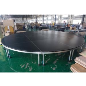 Scène surélevée portable 4x4 pieds en aluminium pour DJ, hauteur réglable, certifiée CE, montage facile - Product Image 2