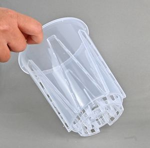 Nouveau Pot d'orchidée en plastique Transparent Pot de semis d'orchidée Pot de contrôle des racines Évents d'aération à fente latérale Trou de drainage inférieur Jardin - Product Image 2