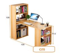 Bureau d'ordinateur avec étagère, table pour ordinateur portable, bibliothèque pour la maison