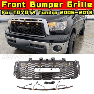 Parrilla Delantera para Coche con Barra de Luces, Kit de Carrocería, Luces para Parrilla Delantera para TOYOTA Tundra 2006-2013, Pieza Exterior - Product Image 3