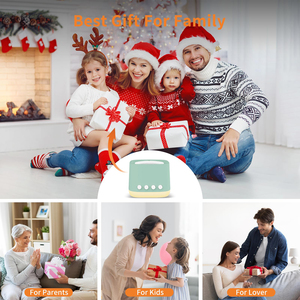 White Noise Machine,Amber Warm Night <b>Light</b>,16 Soothing Audio Tracks,30H Battery,<b>Timer</b> Memory <b>for</b> Infant Sleep Adult Relax Sound - Product Image 6