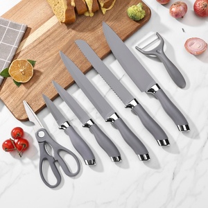 Hot-selling Kitchen <b>Knives</b> Stainless Steel Chef <b>Knife</b> Meat Cleaver <b>Set</b> Kitchen Accessories Kitchen <b>Knife</b> with Plastic Handle - Product Image 1