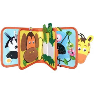 Libro Sensoriale Montessori di Alta Qualità, Ultima Versione, in Feltro, per Attività Prescolari, Libro delle Attività con Animali per Bambini 1-6 Anni, Libro per l'Apprendimento Precoce - Product Image 2