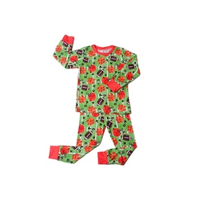 Pijamas de Bambú y Viscosa para Niños Pequeños, 2 Piezas, Pijamas para Bebés, Ropa de Dormir Infantil de Primavera, Ecológica, con Estampado Personalizado, Pijamas para Niños, Pijama Infantil - Product Image 1