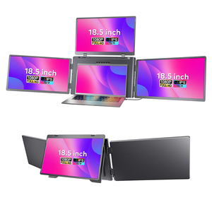 Nuevo monitor portátil de exportación con 3 pantallas, monitor cuádruple de 18.5 pulgadas, compatible con Wins/Mac (M1 M2 M3 M4) - Product Image 1