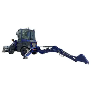 Leo núi nâng cao Trung Quốc 1.5t Máy kéo backhoe và phía trước loader 4WD mini loader backhoe loader