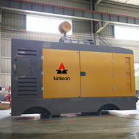 Compresor de Aire Portátil de Tornillo Diésel Kinleon de 31m3 y 1100cfm, Alta Presión de 25 bar (1100 Cfm), para Excavación de Pozos de Agua de 20 a 35 bar