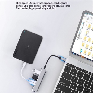 Base de Expansión Multifuncional <span class=keywords><strong>4</strong></span> en 1 Tipo C, Puertos USB 3.0/USB-C, Soporte SD/TF, Adaptador de Alta Velocidad, Compatible con Todos los Portátiles Tipo C - Product Image 3