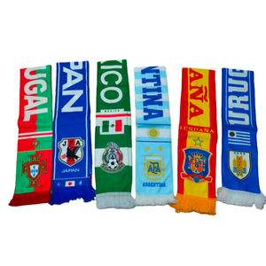 وشاح مشجعي كرة القدم مطبوع بنقشة جاكار مع شراشيب أنيقة، هدايا ومستلزمات للمشجعين بالجملة - Product Image 1