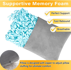 Küçük yastık bellek köpük Mini yastık seyahat uyku şekerleme ve boyun diz bel desteği için küçük yastık Pet köpekler için - Product Image 2