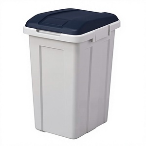 Direct Turkish Manufacturer 120L Plastic 2 Wheeled Rolling <b>Cover</b> Eco-Friendly Public Outdoor Use Waste Container - Product Image 1