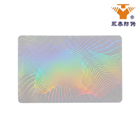 Impression de cartes PET avec superposition holographique transparente, hologramme 3D