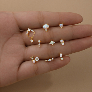ต่างหูแฟชั่นน่ารัก CANNER Luxury Opal เงินแท้ 925 ขายดี - Product Image 6