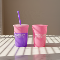 Gobelet de stade personnalisé imprimé pour festival de musique, événement sportif, 12oz 14oz 16oz 20oz, gobelet à boisson froide changeant de couleur magique avec logo