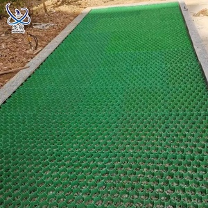 Grilles de pavage en PP alvéolées noires de 50 mm pour remplissage de gravier et gazon, 500x500 mm, pour allées, parkings et enclos pour chevaux - Design moderne - Product Image 4