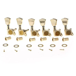 Hot <span class=keywords><strong>Sale</strong></span> Gold 6 In Line Rechter Hand Tuning Toetsen Pinnen Machine Heads Set Gitaartuners Voor Lp-Stijl Elektrische Gitaaronderdelen - Product Image 1