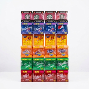 Star, Dr Pepper, Sprite, Needoh pink Drink Ice Cube Squishy, Jouets sensoriels Squishy à montée lente en sucre de malt, Jouet anti-stress à montée lente - Product Image 1