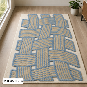 Tapis de luxe personnalisé en laine, écologique, fait main, moderne, pour hôtel, salon, décoration intérieure - Product Image 6