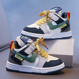 Nouvelles baskets montantes souples antidérapantes à lacets pour filles et garçons, collection automne 2025, idéales pour l'école et le basketball - Product Image 2