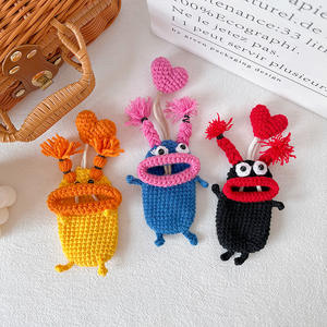 Vente en gros chaude mignon saucisse bouche voiture <span class=keywords><strong>clé</strong></span> couverture tricot <span class=keywords><strong>à</strong></span> la main décalé <span class=keywords><strong>laine</strong></span> poupée <span class=keywords><strong>clé</strong></span> sac pendentif enfants cadeau porte-clés - Product Image 5