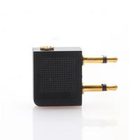 Adaptateur pour écouteurs, adaptateur audio pour casque de voyage en avion, adaptateur de prise jack 3,5 mm, connecteur pour casque