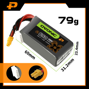 Batería LiPo Ovonic de 650mAh 100C 3S 4S 6S XT30 para Dron FPV Toothpick de 3 Pulgadas - Product Image 4