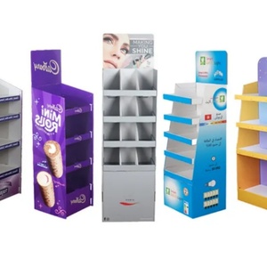 Wholesale Custom Template Cardboard Corrugated Floor <b>Display</b> Stand Pop up Kraft Paper <b>Display</b> <b>Rack</b> - Product Image 5