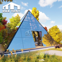 Tente de jardin en verre RAX TENT en alliage d'aluminium, serre portable en forme de pyramide, abri de jardin en verre à prix d'usine réduit