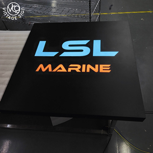 Letrero Luminoso Personalizado con Logotipo LED Azul y Naranja para Marca <span class=keywords><strong>de</strong></span> Negocios Marítimos - Product Image 4