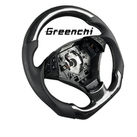 Volant en fibre de carbone pour BMW Série 5 E60 E90 E92, design personnalisé de type D, sans airbags