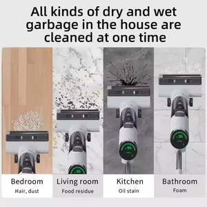 Aspirateur sans fil rechargeable avec moteur sans balais, filtration HEPA, assistant vocal, humide/sec, pour sols durs <span class=keywords><strong>à</strong></span> la maison et <span class=keywords><strong>à</strong></span> l'hôtel - Product Image 3