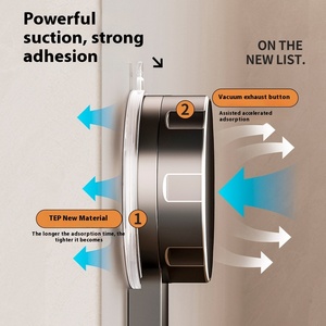 Support de <span class=keywords><strong>porte</strong></span> en métal à un niveau pour cuisine <span class=keywords><strong>salle</strong></span> de <span class=keywords><strong>bain</strong></span> <span class=keywords><strong>ventouse</strong></span> cintre d'entrée crochet sans poinçon salon - Product Image 3