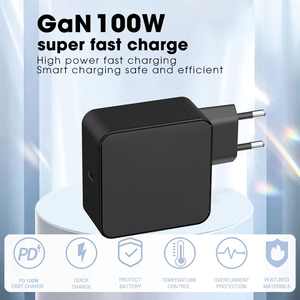 100W gan siêu thông minh ai Màn hình sạc 2usb-c 1A cổng 100-240V Điện áp toàn cầu tùy chỉnh OEM Type-C adapter QC3.0 OTP 100W - Product Image 3