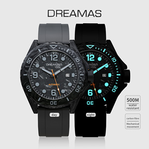 Men Forged Carbon Fiber Diving <b>Watch</b> 500M Water Resistant Swiss BGW9 Blue Luminous Gradient <b>Spark</b> Texture Dial Fluororubber Stra - Product Image 1
