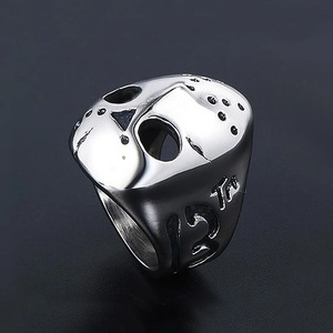 Anillo vikingo de acero inoxidable con máscara de calavera yunnique, joyería de moda para hombre, regalo, talla 8, 9, 10, 11, 12, 13 - Product Image 4
