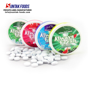 Caramelle alla Fragola Senza Zucchero con Xilitolo e Menta in Confezione Rotonda da 40g - Product Image 5