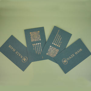 Kartu Nama Bisnis Logo Berlapis Emas Berkualitas Mewah, Kartu Pos Promosi Perusahaan, Kartu Ucapan Terima Kasih untuk Usaha Kecil - Product Image 1