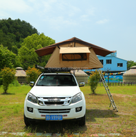 Tenda Atap Mobil SMS GS-14S Soft Shell Aluminium 4x4 Lurus untuk SUV, Lipat, untuk Berkemah di Atap Truk, Empat Musim, Pembukaan Otomatis Cepat