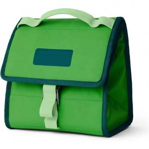 Sac de pique-nique pliable vert avec logo personnalisé sac à lunch isotherme pliable excursion d'une journée fabricant d'auvent fourre-tout réutilisable isolé épicerie - Product Image 1
