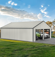 Atelier et entrepôt préfabriqués modernes en acier galvanisé isolé, hangar de stockage et de réparation polyvalent