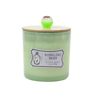 Holiday Decoration Candles Custom Logo Glass Jar Paraffin Wax Soy Wax Blend Scented Candle For Halloween Parties