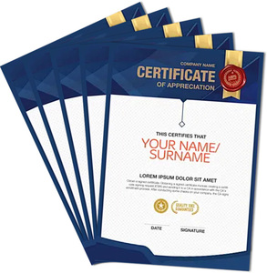 Giấy chứng nhận kỹ năng in tùy chỉnh với logo dập nổi | In chứng chỉ chuyên nghiệp cho Đào Tạo Doanh Nghiệp - Product Image 1