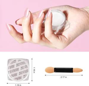 Hot Aurora Poudre Métallique <span class=keywords><strong>Effet</strong></span> Miroir Pigment Sirène Pigment Perle Poudre À Ongles Chrome Poudre À Ongles Perle Blanche et Perle <span class=keywords><strong>Rouge</strong></span> - Product Image 4