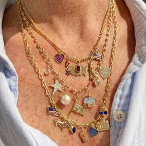 Collier pendentif Zoryn Basic DIY en acier inoxydable avec 12 pierres de naissance, couleur or 18 carats, chaîne basique en vrac, bouddhisme, pour la fabrication sous vide - Product Image 3