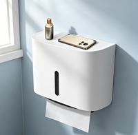 Boîte à mouchoirs de style minimaliste moderne, boîte de rangement pour mouchoirs murale sans perçage, porte-papier toilette