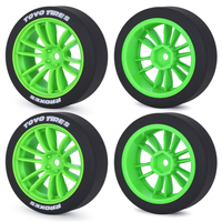 Ensemble de pneus et jantes RC 1/10 pour drift, moyeu hexagonal 12 mm pour Tamiya TT01 TT02 XV01 PTG-2 Kyosho HPI HSP, amélioration pour voitures de tourisme sur route