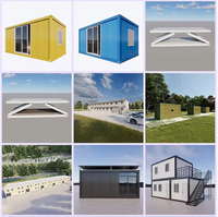 Maison conteneur pliable de 20 pieds en panneaux sandwich d'acier, cabine modulaire portable pour chantier de construction d'urgence