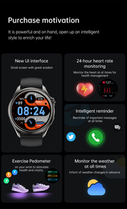 Смарт-часы S59 1.39 дюйма, круглые, для активного отдыха, с поддержкой Bluetooth-звонков, мониторингом сердечного ритма и артериального давления, розовые - Product Image 6